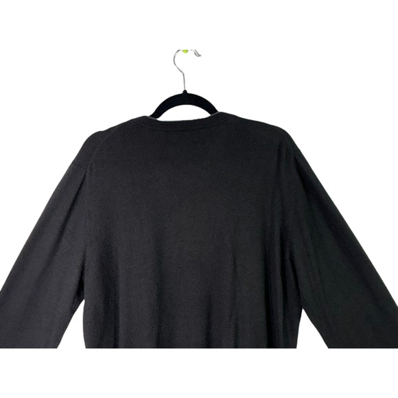 Daniel Hechter Mens Large Black V Neck Pullover Sweater 100% Merino Wool NWT - Picture 6 of 11